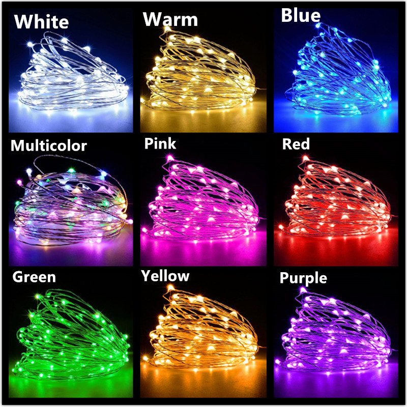 Tinsel Garland Decoration - أضواء LED نحاسية بطول 10م و5م
