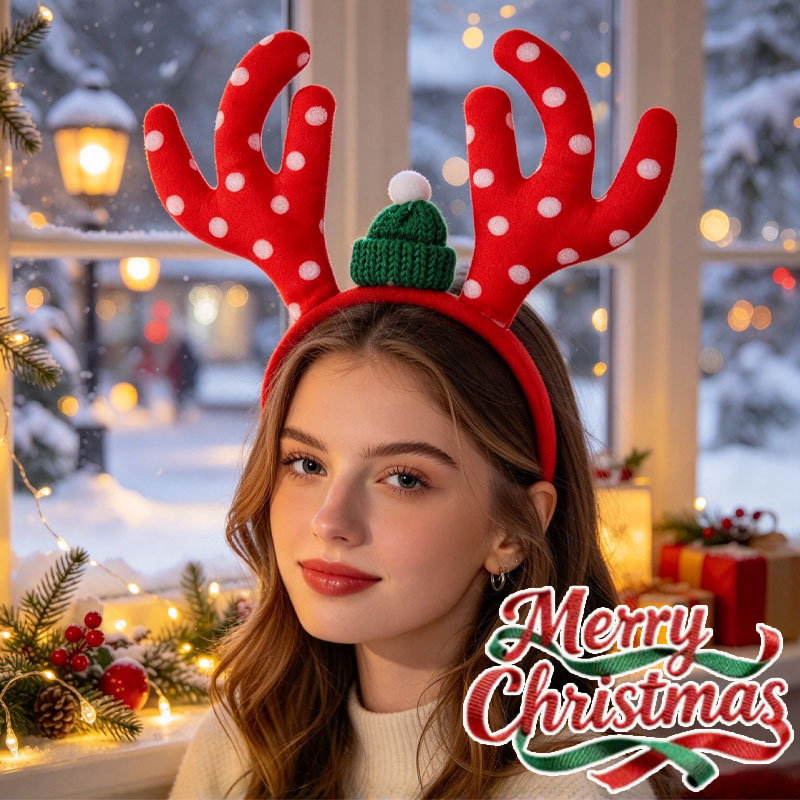 1-5 قطع، طوق شعر على شكل قرون  - مراجعة Reindeer Antlers Headband وسعره