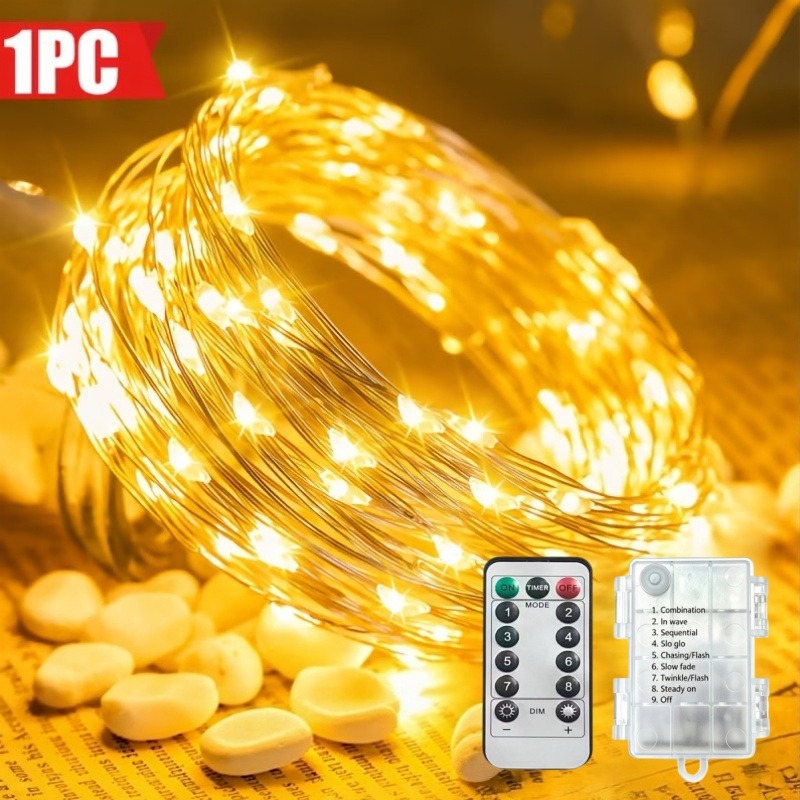 سلسلة أضواء خرافية تعمل بالبطا - مراجعة Led Fairy String Lights وسعره