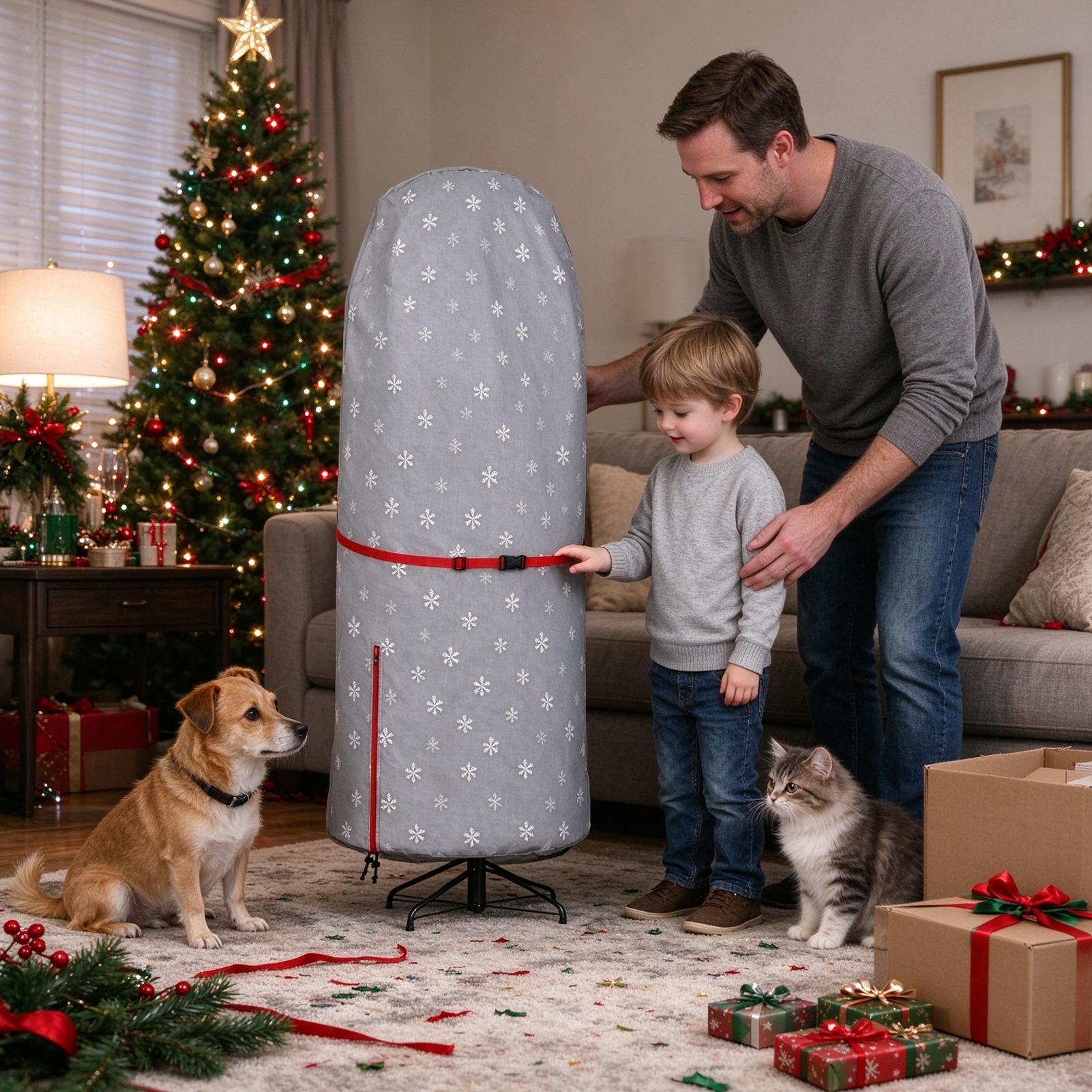 غطاء عمودي لشجرة عيد الميلاد ا - مراجعة Christmas Tree Artificial وسعره