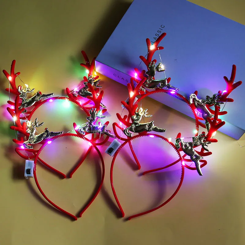 20 قطعة، عصابات رأس على شكل قر - مراجعة Reindeer Antlers Headband وسعره